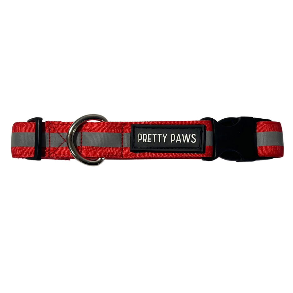 Red Non-Padded Reflective Collar