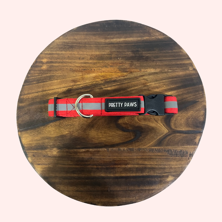 Red Non-Padded Reflective Collar