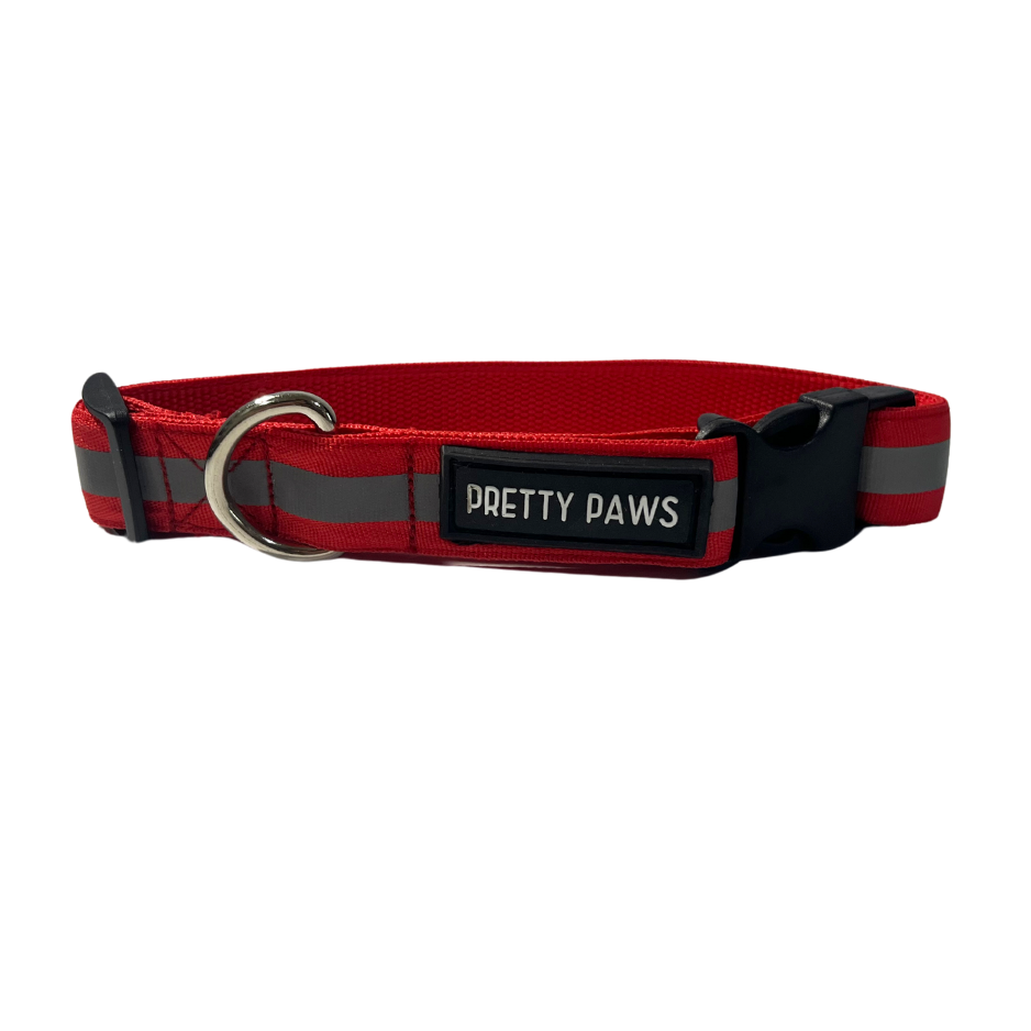 Red Non-Padded Reflective Collar