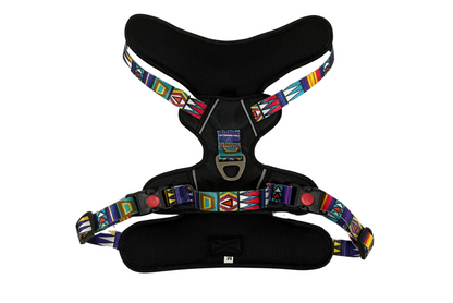 Black Printed Full Body Dog Harness