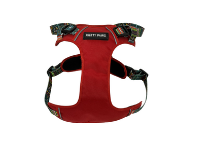 Red Printed Full Body Dog Harness