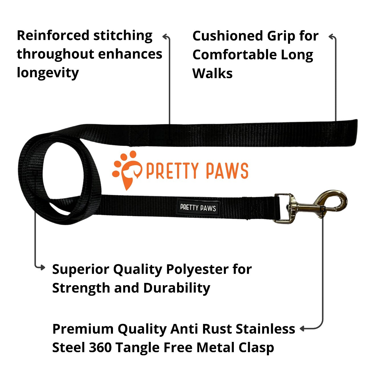 Black Printed Full Body Dog Harness & Leash Set