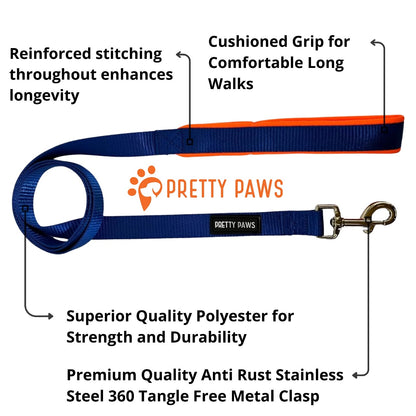 Solid Blue Collar & Leash Set for Dogs